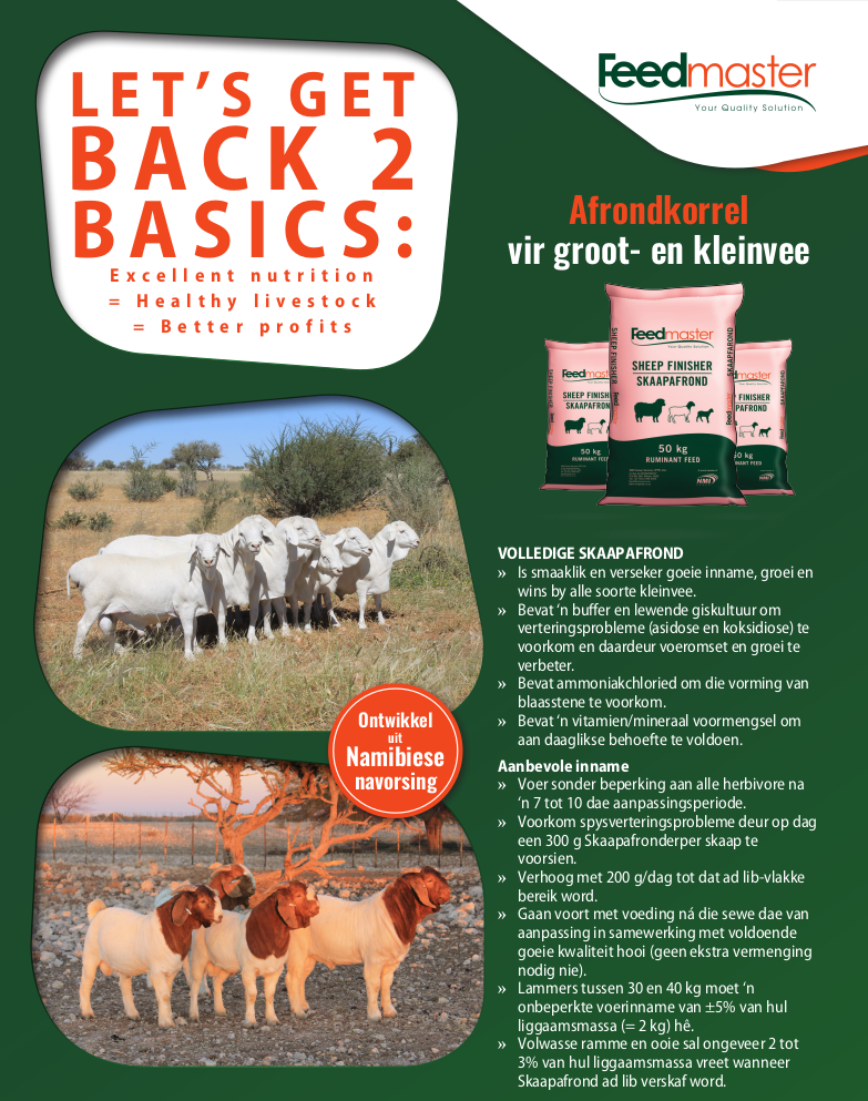 Die Versorging en Uitgroei van jong Skaap- en Bokooie